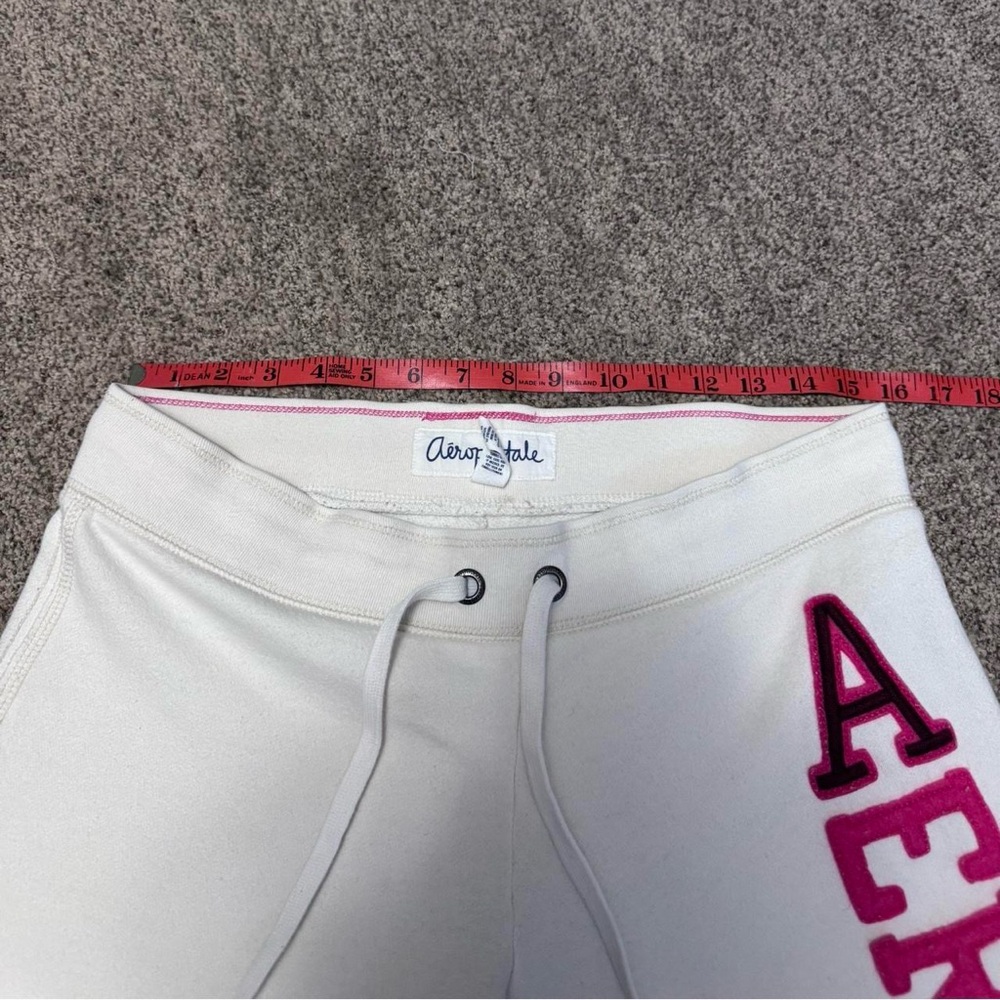 ❌SOLD❌ Aeropostale Y2K White/Pink Sweatpant Capri Pants - Picture 7 of 9